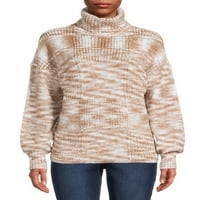 Jane Street Női Patchwork Turtleneck pulóver