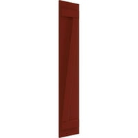 Ekena Millwork 3 4 W 40 H True Fit PVC Két tábla csatlakoztatta a Board-N-Batten redőnyöket W Z-Bar, Pepper Red