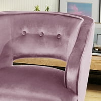 Noble House Marlee Közép -század közepén Velvet Club szék, könnyű levendula