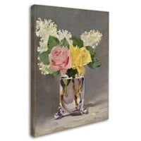 Védjegy Szépművészet 'Lilacs és Rózsa' vászonművészet: Edouard Manet