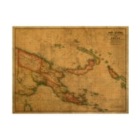 Red Atlas Designs 'PNG Old Map' Canvas Art