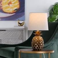 Mainstays bajba jutott ananász 17 ”asztali lámpa birodalom-stílusú árnyékkal, texturált arany