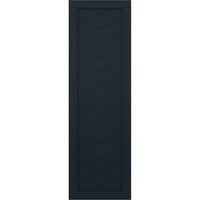 Ekena Millwork 12 W 48 H True Fit PVC egy panel Chevron modern stílusú rögzített redőnyök, csillagtalan éjszakai kék