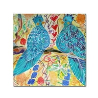 Védjegy Szépművészet „Love Birds” vászon művészete: Lauren Moss