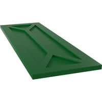 Ekena Millwork 15 W 42 H True Fit PVC San Carlos misszió stílusú rögzített redőnyök, Viridian Green