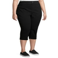 Terra & Sky Women's Plus Size Capri Jeggings