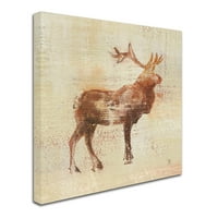 Védjegy Szépművészeti 'Elk Study V2' vászon művészete: Mousseau stúdió