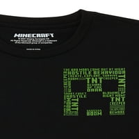 Minecraft Boys rövid ujjú grafikus póló, 4-18 méret