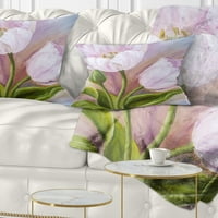 Designart White Tulips - virágos párna - 12x20