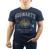 Férfi Harry Potter Griffendél Roxfort ház Crest grafikus póló