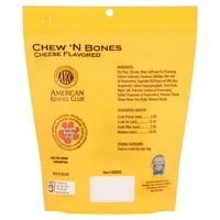 American Kennel Club Chew 'n Bones Cheese Flavored Dog Treets, gróf, 13. Oz