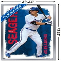 Texas Rangers-Corey Seager Fali Poszter, 22.375 34 Keretes