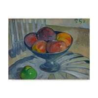 Védjegy Képzőművészet „Gyümölcs étel a kerti székre” vászon művészet: Paul Cezanne