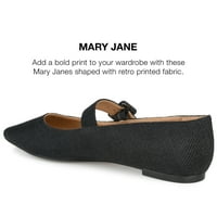 Journee Collection Womens Karissa Buckle hegyes lábujj Mary Jane Flats