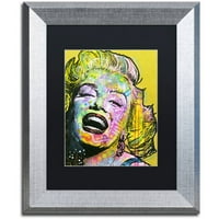 Védjegy képzőművészet Golden Marilyn vászon művészet Dean Russo, fekete matt, ezüst keret
