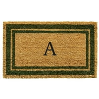 Sage Green Border Border Monogram Deartmat