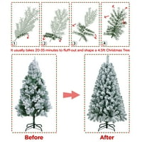 Smilemart 4. Ft összecsukható karácsonyfa összecsukható állványtal fagyos fehér