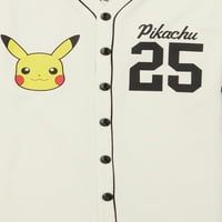 Pokémon fiúk Pikachu baseball mez és grafikus póló, 2-csomag, méret 4-18