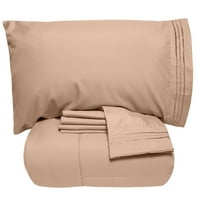 Luxus ágy-a-táskánál alternatív kényelem és lapkészlet-Taupe-Teljes