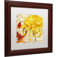 Védjegy Képzőművészet Chrysanthemums II Canvas Art by Color Bakery White Matte, Wood Frame