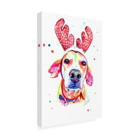 Yubis guzman 'kutya karácsonykor' vászon művészet