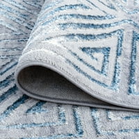 Kortárs terület szőnyeg absztrakt kék, krém nappali könnyen tisztítható