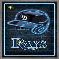 Tampa Bay Rays - Neon sisak fali poszter, 22.375 34 keretes