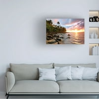 Dennis Frates 'Sunset 5' Canvas Art