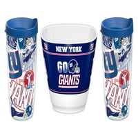 New York Giants snack tál és az egész oz -ozdók, fedeles szetttel