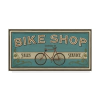 Védjegy Képzőművészeti 'Bike Shop I' Canvas Art júniusig Erica Vess