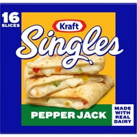 Kraft Singles Pepper Jack Cheese szeletek, CT PK
