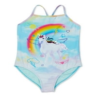 Wonder Nation Girls Medallion többrétegű kötőfékes nyak tankini boyshort fürdőruha