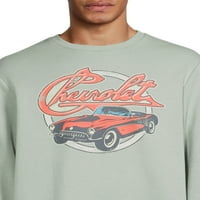 Chevrolet retro férfi és nagy férfi grafikus legénység pulóver