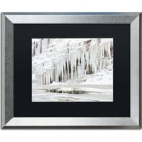 Védjegy Képzőművészet Mill Hollow Ice vászon művészet: Jason Shaffer, fekete matt, ezüst keret