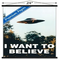Az X -Files - szeretném elhinni a fali plakátot fa mágneses kerettel, 22.375 34