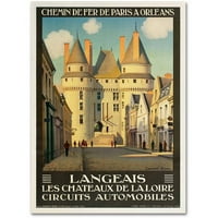 Védjegy Szépművészet Les Chateau de la Langeais Canvas Art
