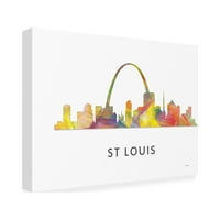 Marlene Watson 'St Louis Missouri Skyline' Canvas Art