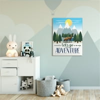 Stupell Industries Go Go Adventure Phrase Forest Animal Mountive Canvas Wall Art, 48, Design By AE Design