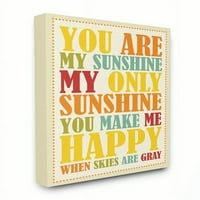 A gyerekszoba by tbank, te a napsütéses szivárványszínek tipográfiai vászon fali művészete, Karen Zukowski