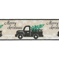 Ünnepi idő szalag, boldog karácsonyi fekete teherautó, 2,5 40