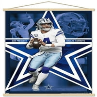 Dallas Cowboys-Dak Prescott fali poszter mágneses kerettel, 22.375 34