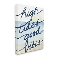 A Stupell Industries High Tides Good Vibes Beach Viction Viewpoint festmény, 20, Design: Elizabeth Medley