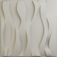 Ekena Millwork 5 8 W 5 8 H Riverbank Endurawall dekoratív 3D -s fali panel, Ultracover szaténvirág fehér