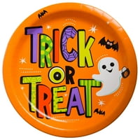 9 Trick vagy kezelési Halloween party tányérok, 8ct