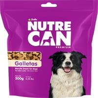 Solla Nutrecan Galletas Premium keksz snack minden típusú kutya számára kemény kezelés 200 g táska száraz étel