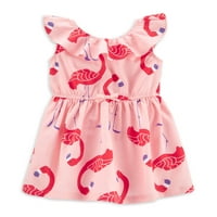Carter gyermeke kislányok és kisgyermek lányok Flamingo fodros vállruhája