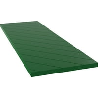 Ekena Millwork 15 W 45 H True Fit PVC átlós slat modern stílusú rögzített redőnyök, Viridian Green