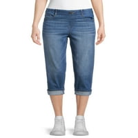 Az idő és a tru női középnövekedés nyugodt 21 Inseam pull-on farmer capris