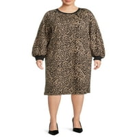 A Get Women's Plus méretű teljes ujjú pulóver ruha