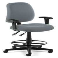 Testtartás sorozat modell 118-2-AA-DK forgatható feladat szék karokkal és rajzoló készlet, Szövet, Közép-vissza, szürke